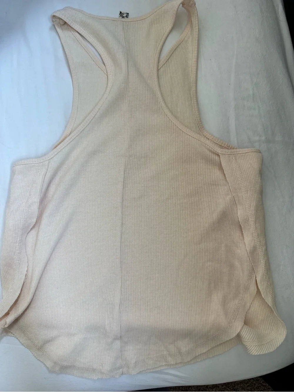 Free People Ribbed V-Neck Tank - Cream